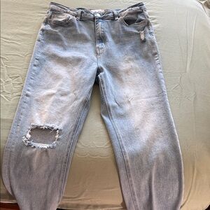 Velvet Distressed Light Blue Boyfriend Jeans